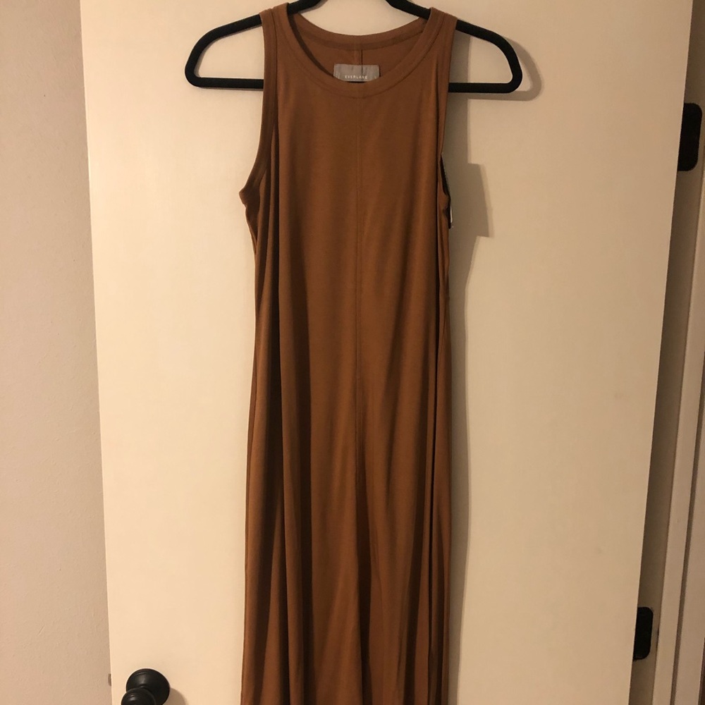 Everlane luxe cotton midi tank dress small NWT
